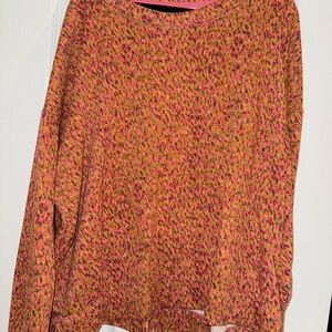 Lou & Grey Pink and Orange Patterned Sweater